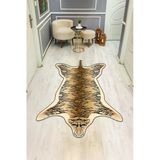 Post Desenli Lazer Kesim Dijital Baskı Kaymaz Taban Halı H0452 Renkli 200 X 300