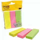 Post-it 671 Sayfa İşareti 3 Renk 100 Yaprak 25x76 mm Yapışkanlı Not Kağıdı