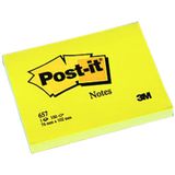 Post-it 76x102 Sarı 100 Yaprak Çizgisiz Yapışkanlı Not Kağıdı