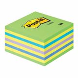 Post-it 76x76 mm 450 Yaprak Gökkuşağı Yeşil Yapışkanlı Küp Not Kağıdı