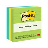 Post-it Notlar, 10,2 x 10,2 cm, 3 blok, Amerika'nın 1 favori not defteri, Floral Fantasy koleksiyonu, güçlü renkler, temiz mesafe, geri dönüştürülebilir (675 – 3AUL)