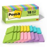 Post-it Notlar, 7,62 cm x 7,62 cm, 18 Yapışkan Not Defteri, Her Ped 100 Yaprak, Çiçekli Fantezi Koleksiyonu, Okul Malzemeleri ve Ofis Ürünleri