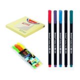 Post-it Postit+Keçe Uçlu Kalem+Fosforlu Kalem 3lü Set
