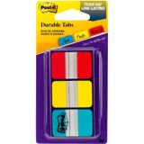 Post-it Sekmeler, 1 "Düz, Kırmızı, Sarı, Mavi, 12 Sekme/Renk, 36 Sekme/Hareket Halinde Dağıtıcı (686-RYBT)