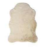 Post Touch Th001b Bej Halı Tavşan Tüyü Post Peluş Kürk Halı Yuvarlak Daire 160 X 220 Bej
