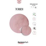 Post Touch Th001p Pembe Halı Post Peluş Kürk Halı Yuvarlak Daire 160 X 160 Pembe