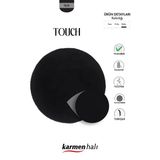 Post Touch Th001s Siyah Halı Post Peluş Kürk Halı Yuvarlak Daire 160 X 160 Sıyah
