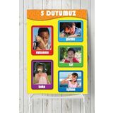 Postermanya 5 Duyu Organı Eğitim 50x70 cm Poster