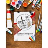Postermanya Anime Savaşları Manga Yetişkin Boyama Kitabı, Anime Mandala Boyama Kitabı, Boyama Defteri, Sayfaları