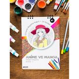 Postermanya Anime ve Manga Yetişkin Boyama Kitabı, Anime Mandala Boyama Kitabı, Boyama Defteri, Boyama Sayfaları, Yetişkinler İçin Boyama Seti, Yetişkinler İçin Boyama Kitabı