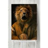 Postermanya Aslan Kral Sanatsal 60x90 cm Poster