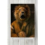 Postermanya Aslan Kral Sanatsal 90x130 cm Poster