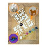 Postermanya Boyanabilir Hayvanlar Maket Seti, 3 Eğitici Maket, 3D Montessori Oyuncak,Çocuklar İçin Aktivite Hobi