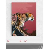 Postermanya Cheetah's Stride, Çita Adımı Dijital Sanat Poster - Afiş - Dekoratif Duvar Poster