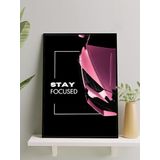 Postermanya Focus Drive, Odaklı Kal, Lüks Araba Motivasyon Çerçeveli Tablo, Çerçeveli Poster, Ofis,Çalışma Odası