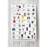 Postermanya Ingilizce Kıyafetler Eğitim 50x70 cm Poster