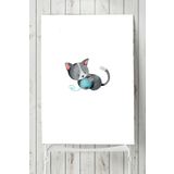 Postermanya Kedi Çocuk Odası 5 90x130 cm Poster