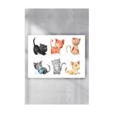 Postermanya Kediler Tasarım Çocuk Odası 50x70 cm Poster