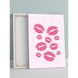 Postermanya Kiss Prints, Öpücük İzleri Pop Art Kanvas Tablo - Tuval Tablo