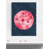 Postermanya Kızıl Nebula Bebek Odası Poster, Afiş, Kreş Çocuk Odası Dekorasyon, Yenidoğan Hediye
