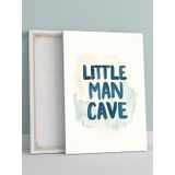 Postermanya Little Cave Erkek Bebek Odası Kanvas Tablo, Kreş Çocuk Odası Tuval, Dekorasyon, Yenidoğan Hediye
