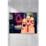 Postermanya Neşeli Parmaklar Eğlenceli Mizahi 50x70 cm Poster