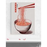 Postermanya Noodle Flow, Erişte Akışı, Dijital Sanat Mutfak Poster - Afiş - Dekoratif Duvar Poster