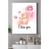 Postermanya Pembe Ayıcık Çocuk Odası 40x60 cm Poster