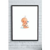 Postermanya (pster10181) Küçük Bebek Çocuk Odası Çerçeveli Tablo (40x50cm)