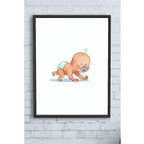 Postermanya (pster10192) Küçük Bebek Çocuk Odası Çerçeveli Tablo 3 (30 X 40cm)