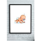 Postermanya (pster10193) Küçük Bebek Çocuk Odası Çerçeveli Tablo 3 (50x70cm)
