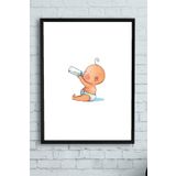 Postermanya (pster10196) Küçük Bebek Çocuk Odası Çerçeveli Tablo 4 (40x50cm)