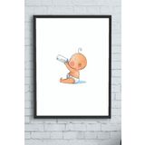 Postermanya (pster10197) Küçük Bebek Çocuk Odası Çerçeveli Tablo 4 (30 X 40cm)