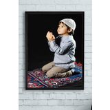 Postermanya (pster10842) Dua Eden Çocuk Çerçeveli Tablo (40x50cm)