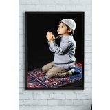 Postermanya (pster10844) Dua Eden Çocuk Çerçeveli Tablo (21x30cm)