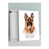 Postermanya (pster1259) German Shepherd Köpek Best Friend Hayvan Kanvas Tablo 30 x 40
