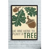 Postermanya (pster13023) Plant A Tree Bitki Çiçek Ağaç Çerçeveli Tablo (30 X 40cm)