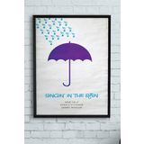 Postermanya (pster13304) Singin In The Rain Film Afişi Çerçeveli Tablo 5 (40x50cm)