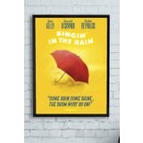 Postermanya (pster13309) Singin In The Rain Film Afişi Çerçeveli Tablo 6 (21x30cm)