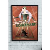Postermanya (pster13460) Sunset Boulevard Film Afişi Çerçeveli Tablo 3 (21x30cm)