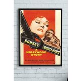 Postermanya (pster13469) Sunset Boulevard-sunset Bulvarı Film Afişi Çerçeveli Tablo (50x70cm)