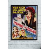 Postermanya (pster13475) Sunset Boulevard-sunset Bulvarı Film Afişi Çerçeveli Tablo 2 (30 X 40cm)