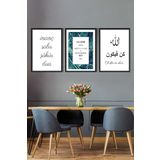 Postermanya (pster14856) Dini Tasarım 3 Parçalı Çerçeve Seti 2 30 x 40