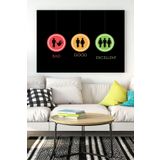 Postermanya (pster14902) 3 Tip Erkek Eğlenceli Mizahi Kanvas Tablo 40 x 60