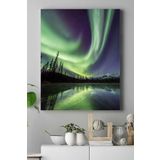 Postermanya (pster14948) Alaska Aurora Manzara Kanvas Tablo 30 x 40