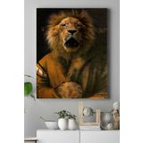 Postermanya (pster14981) Aslan Kral Sanatsal Kanvas Tablo 30 x 40