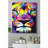 Postermanya (pster14985) Aslan Motivasyon Kanvas Tablo 21 x 30
