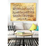 Postermanya (pster15097) Ayetel Kürsi Duası Dini Kanvas Tablo 21 x 30