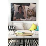 Postermanya (pster15115) Ayı Teddy Eğlenceli Mizahi Kanvas Tablo 21 x 30