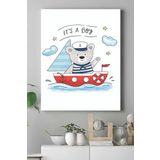 Postermanya (pster15230) Erkek Bebek Çocuk Odası Kanvas Tablo 21 x 30